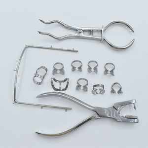 Kit de barrage dentaire en caoutchouc orthodontique avec pince à poinçonner en acier cadre ivoire outils de base pour accessoire de <span class=keywords><strong>dentiste</strong></span> de thérapie orale - Product Image 2