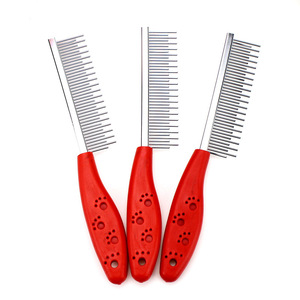 Peine para Gatos y Perros de Plástico Ecológico y Acero Inoxidable, con Dientes Largos y Cortos, de Una Sola Hilera, para Eliminar el Pelo de Mascotas, Venta al por Mayor - Product Image 1