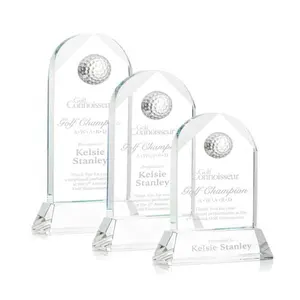 Trofeo di cristallo personalizzato personalizzato personalizzato inciso evento sportivo calcio calcio Golf Glass Award