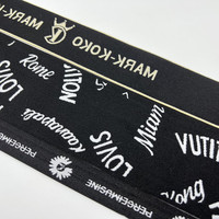 Hualiu Vente en gros Personnalisé Jacquard Web Tissé Sangle en Nylon Souple Logo Imprimé Polyester Sangle Ruban