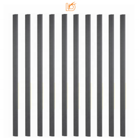 Balustres plats et droits en acier inoxydable noir mat LD Metal 1-1/2"*44" pour la décoration de rampes d'escalier intérieures, pièces d'escalier