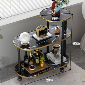 Phong cách Bắc Âu sang trọng phong cách rắn gỗ bên bảng hiện đại phong cách mới đá tấm đá cẩm thạch mô hình nhỏ cà phê phòng khách đồ nội thất thiết lập - Product Image 3