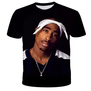 2022 새로운 디자인 핫 세일 t 셔츠 도매 디지털 인쇄 2Pac t 셔츠 공장 중국 3d t 셔츠 공급 3d 티셔츠