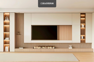 Système mural TV minimaliste moderne, armoire de rangement murale complète sur mesure pour salon, solution pour toute la maison - Product Image 2