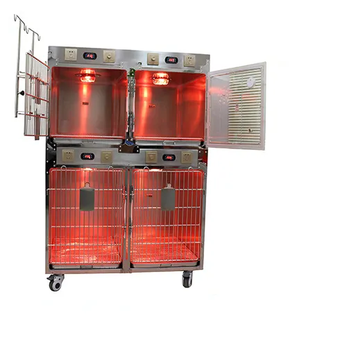OURBO Professional Veterinary Equipment Production Animal use 304 stainless steel Kennel Dog veterinary ICU cage