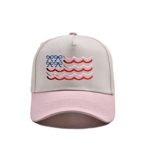 Custom Two Tone 5 Panel Floral Hat Embroidery Logo Cotton Baseball <b>Caps</b> Wholesale Dad Hat <b>Blank</b> Snapback Hats for Women Casual - Product Image 3