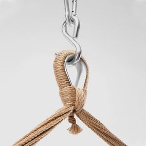 Chaise hamac d'extérieur balançoire hamac suspendu balançoire corde de coton filé doux tissage chaise de lecture suspendue - Product Image 4