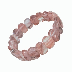 Bracelet de guérison en quartz hématoidé rouge, bijoux en pierres naturelles perlées pour l'équilibre énergétique, le bien-être spirituel et le soulagement de l'anxiété - Product Image 3