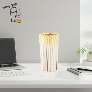 OEM customized logo cone roll paper 100% natural wood pulp biodegradable in various sizes designed specifically for <b>smoking</b> - Product Image 3