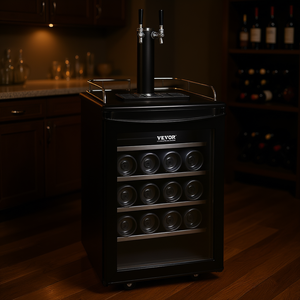 Dispensador de Cerveza de Doble Grifo Vevor, Refrigerador para Barriles de Tamaño Completo con Estantes, Control de Temperatura de 32-50 F - Product Image 2