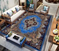 Tapis de salon rectangulaire moderne de luxe, de haute qualité, fabriqué à la machine, écologique, adapté aux animaux domestiques, antidérapant, en polyester