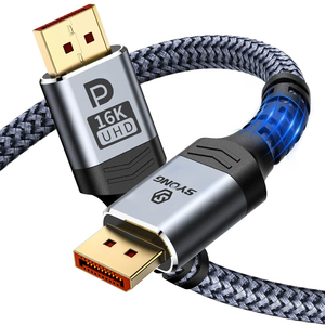 SYONG DP 2.1 <b>Cable</b> 16K60Hz Braided Cord,8K120Hz,HDR10 DSC 1.2a,G-Sync FreeSync Gaming PC,Gaming Monitor 5090,AMD 7900XTX 1.5M 2M - Product Image 1