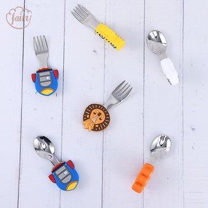 Juego de cuchara de alimentación para niños de acero inoxidable y silicona ecológico al por mayor, juego de vajilla para bebé, incluye cuenco - Product Image 5