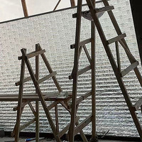 Vente en gros Surface de glace latérale transparente Bloc de verre cristal Décoration de bâtiment Cuisine Extérieur Extérieur Salle à manger Salon Hôtel