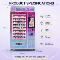 Distributeur automatique de cosmétiques et de produits de beauté pour ongles, sans personnel, pour centres commerciaux en Arabie Saoudite, avec écran tactile 21,5 pouces, 200-300