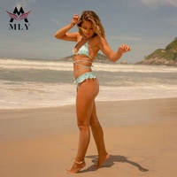 MLY – maillot de bain pour filles, ensemble deux pièces, Bikini, personnalisé, String, Triangle, coupe, Sexy, nouvelle collection, 2023