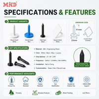 Etiqueta RFID UHF para Rastreo de Activos de Madera, Duradera y Anti-Metal para Inventario