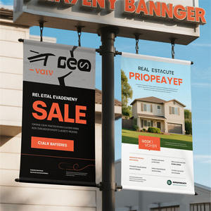 Bannière en vinyle portable, double face, imprimée UV, imperméable, légère, écologique, durable, pour la vente de biens immobiliers et de logements - Product Image 2