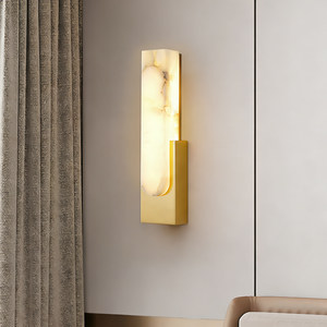 Copper Spanish Marble Wall <b>Lamp</b> Led <b>Warm</b> Light Modern Bedroom Living Room Hallway Lighting - Product Image 1
