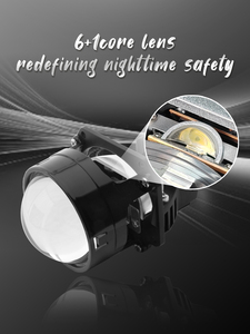 Lente de Proyector Bi-LED de Doble Copa de 2.5 Pulgadas, Lente Láser Bi-LED de Uso General, Lente de Faro LED de Proyector Súper Brillante, Gran Venta - Product Image 1