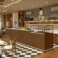 Meubles de vitrine pour boulangerie, pâtisserie et café, design personnalisé, vitrine en verre, comptoir de bar complet pour restaurant, décoration