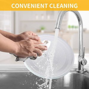 Plato de Vidrio para <span class=keywords><strong>Microondas</strong></span> de 9.6 Pulgadas / 24.5 cm, Plato Giratorio de Vidrio para <span class=keywords><strong>Microondas</strong></span> de Repuesto - para <span class=keywords><strong>Microondas</strong></span> Pequeños, Bandeja de Vidrio para <span class=keywords><strong>Microondas</strong></span> - Product Image 4