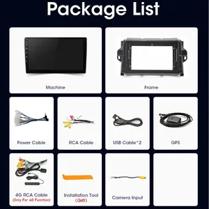 Android đài phát thanh xe cho Fortuner 2 2015-2019 stereo đa phương tiện Navigation <span class=keywords><strong>GPS</strong></span> AUX Video Player không dây Carplay 2 DIN headunit - Product Image 6