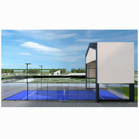 Toit rétractable télescopique multi-terrains pour padel et tennis avec roues, conception push-pull pour centre sportif et club