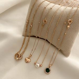 Hochwertiger Edelstahl 18 Karat vergoldet Minimalisti scher Modeschmuck Puffy Perlenkette Zierliche Herz Anhänger Halskette - Product Image 2