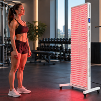 Panneau de luminothérapie rouge RedDot PRO6000-FS8 sur pied, écran tactile, contrôle par application, 8 modes intelligents, soulagement de la douleur pour usage domestique et commercial
