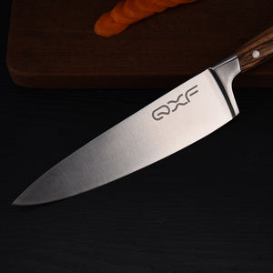 Juego de cuchillos de Chef con afilador 2021 Artículo de regalo Nueva llegada Knight Series 8 pulgadas Juego de dos piezas Cocina Corte Alimentos Cebra Madera - Product Image 5