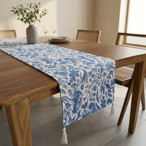 ผ้าปูโต๊ะลายตามสั่ง17x78ทำจากผ้าฝ้ายธรรมชาติพิมพ์ลายทั่ว - Product Image 2