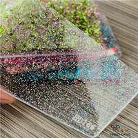 Feuille acrylique PMMA à paillettes holographiques argentées, dorées, roses, scintillantes, épaisse, 1/8'' (3 mm, 4 mm, 5 mm), pour découpe laser