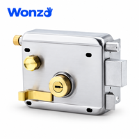 Serrure de porte à cylindre blindé Wonzo BXG0021 de haute qualité, en acier inoxydable 201 plaqué zinc, antivol, avec clé