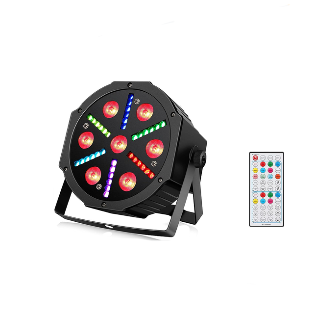 RGBW DJ LED Stage Par Light Strobe Sound Activated DMX Control Par Stage Light for Wedding Church Birthday Party
