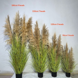 Herbe d'oignon artificielle aspect roseau, aux couleurs d'automne, pour la décoration de centres commerciaux et d'hôtels, l'aménagement de scènes et les tournages de films et de <span class=keywords><strong>télévision</strong></span> - Product Image 3