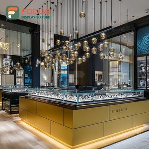 Fabricant de comptoirs de présentation de bijoux modernes sur mesure, vitrine de magasin de marque avec cadre en bois - Product Image 6