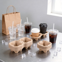 Porte-gobelets en papier recyclable JZD à paroi simple, personnalisable, avec support amovible à usage unique pour café et thé au lait