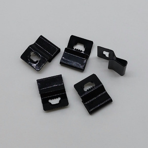 Clip de fixation pour câble métallique E1429, crochet à œil en fer pour montage de cadres photo, noir et argent - Product Image 3