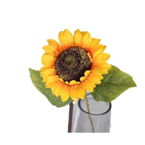 Fleur artificielle de tournesol en soie de style européen et latin, tournesol unique, style campagnard, accessoire de photographie pour la maison, bouquet de mariage - Product Image 5