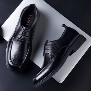 Chaussures d'été carrées en cuir véritable pour hommes, de luxe, de créateur, grande taille, respirantes, antidérapantes, légères, à lacets, collection 2025 - Product Image 3