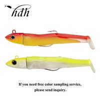 Vente en gros de leurre en silicone 7g-120g méné noir corps souple tête de gabarit méné souple leurre de poisson en caoutchouc méné noir souple ensemble de leurres