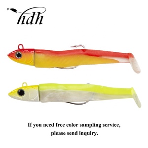 Vente en gros de leurre en silicone 7g-120g méné noir corps souple tête de gabarit méné souple leurre de poisson en caoutchouc méné noir souple ensemble de leurres - Product Image 5