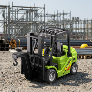 Chariot élévateur RC miniature 1:64 avec chargement USB-C - Modèle réaliste en alliage, contrôle par application, lumières LED/sons, prêt à l'emploi intérieur/extérieur - Product Image 1