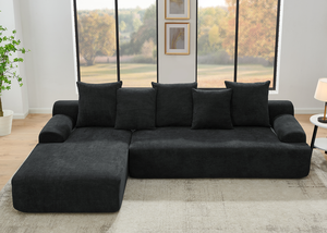Modern Convertible Upholstered L-Shape Sectional <b>Sofa</b> Set Modular Compressed with Free Combination <b>for</b> Living Room - Product Image 5
