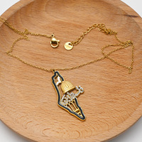 Collar de Moda con Colgante de Acero Inoxidable con Diseño de Mezquita de Palestina, Zirconia, Islámico, Musulmán, Árabe, Joyería al por Mayor, Nuevo para Mujer 2026