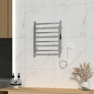 Toallero Eléctrico Moderno de Aluminio Espacial con Calefacción, Adhesivo, Montado en Pared, Impermeable, Negro, con Calentador para Baño y Hotel <span class=keywords><strong>MUBI</strong></span> - Product Image 6