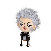 Jouet en peluche amusant et tendance en polyester et coton PP pour hommes, figurine abstraite originale, porte-clés pendentif 17,5 cm, cadeau d'anniversaire parfait
