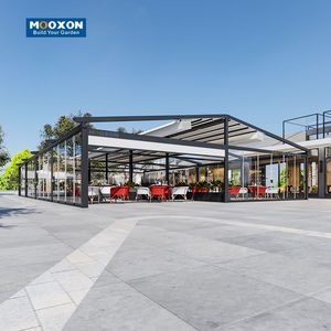 Mooxon Auvent de toit motorisé rétractable en PVC avec éclairage LED et réglable pour le jardin. - Product Image 1