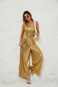 2024 primavera y verano nuevo comercio exterior <span class=keywords><strong>tirantes</strong></span> <span class=keywords><strong>de</strong></span> mujer traje sexy mono espalda abierta cintura Pantalones <span class=keywords><strong>de</strong></span> pierna ancha vestido - Product Image 6